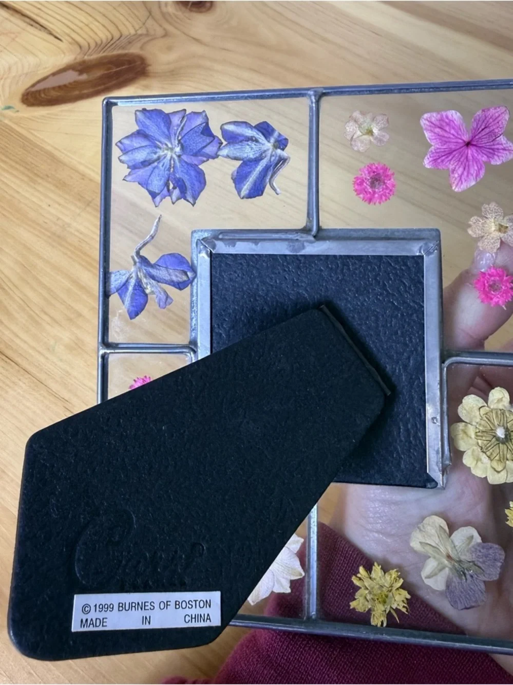 Vintage Carr Pressed Flower Picture‎ Frame Glass Small